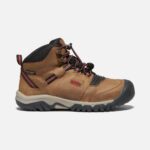 Bison-Red Carpet Keen Big Kids' Ridge Flex Waterproof Boot