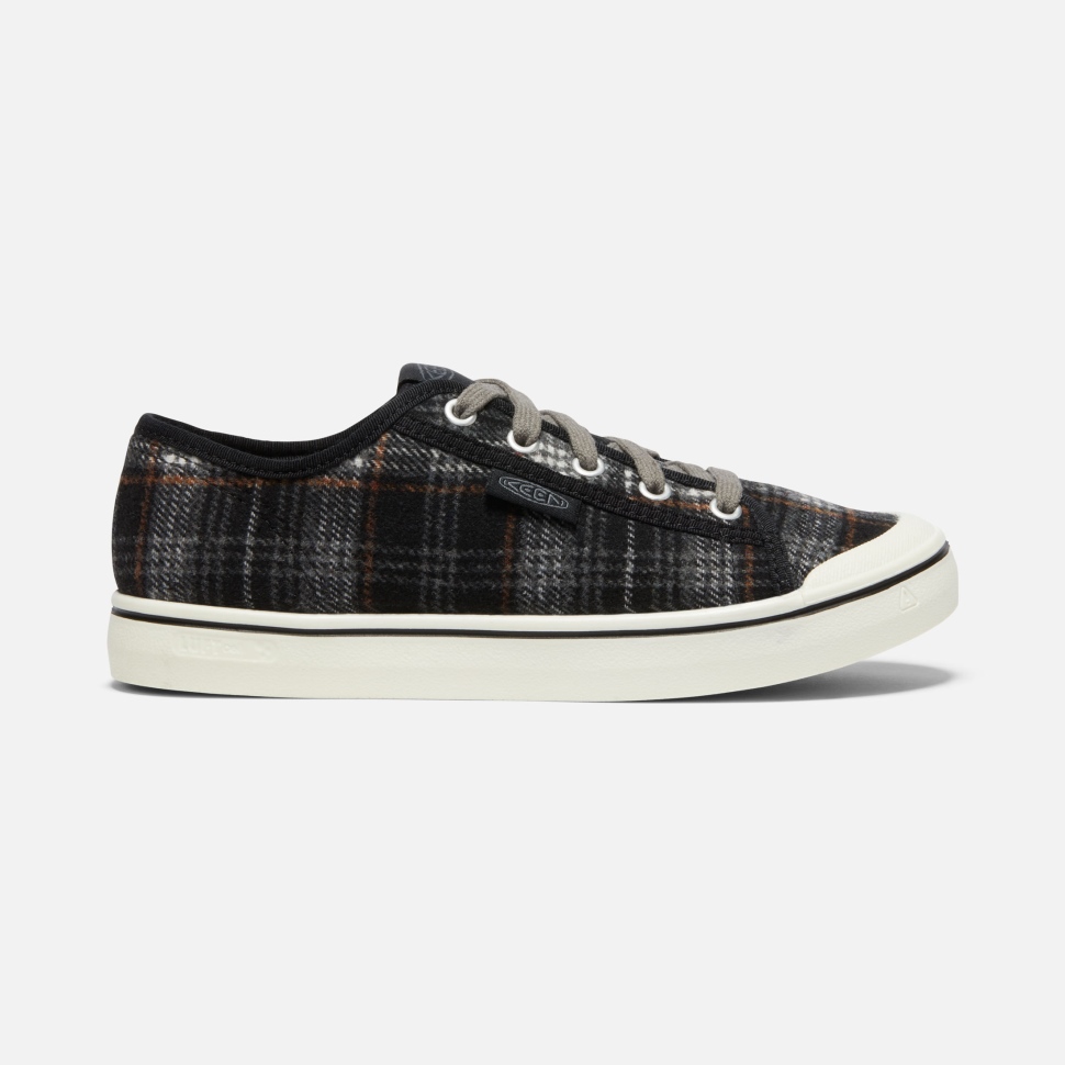 black_plaid_steel_grey_womens_elsa_v_sneaker_keen.jpg Black Plaid-Steel Grey Women's Elsa V Sneaker Keen - Image 1