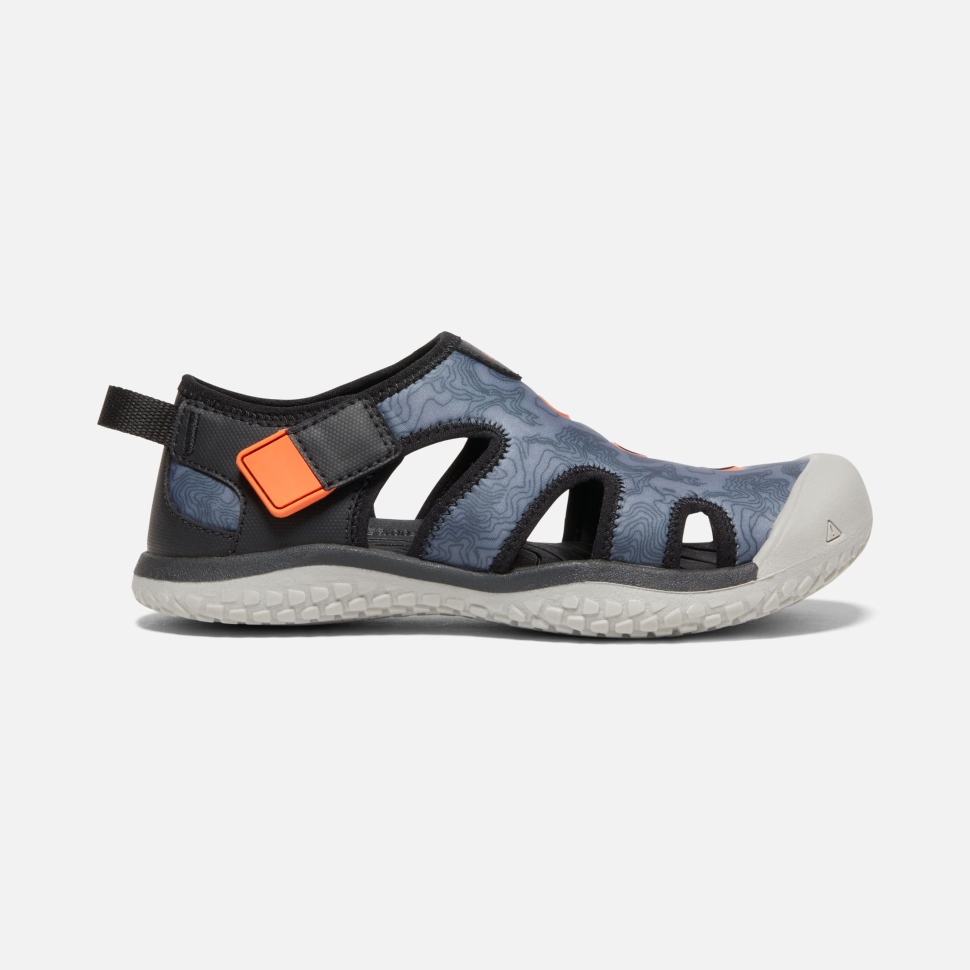 black_safety_orange_big_kids_stingray_sandal_keen.jpg Black-Safety Orange Big Kids' Stingray Sandal Keen - Image 1