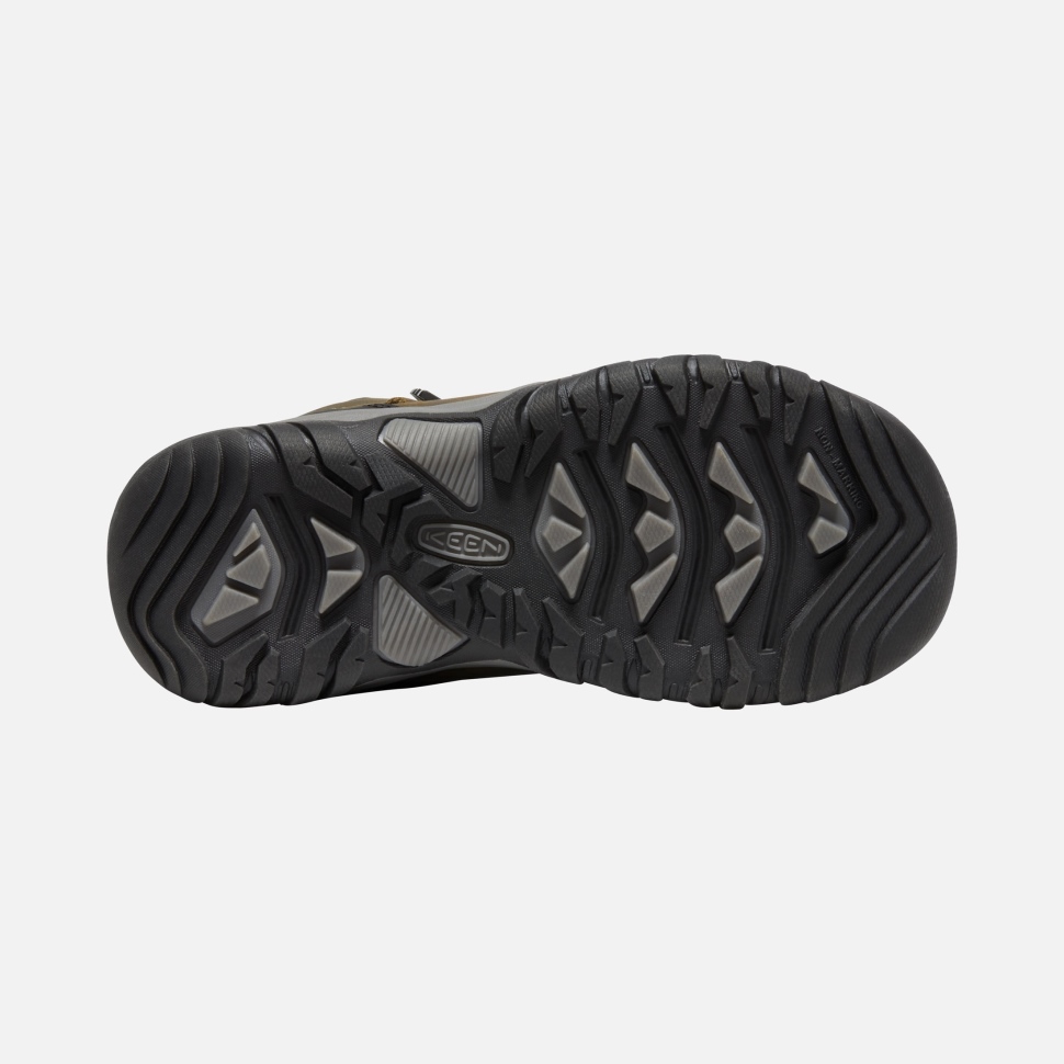 Dark Olive-Dusky Citron Big Kids' Ridge Flex Waterproof Boot Keen - Image 3
