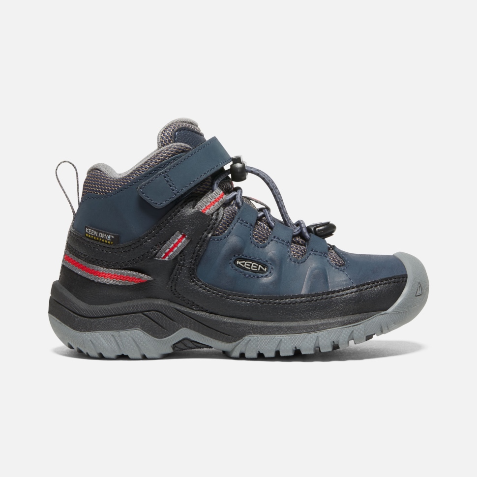 keen_blue_nights_red_carpet_little_kids_targhee_waterproof_boot.jpg Keen Blue Nights-Red Carpet Little Kids' Targhee Waterproof Boot - Image 1